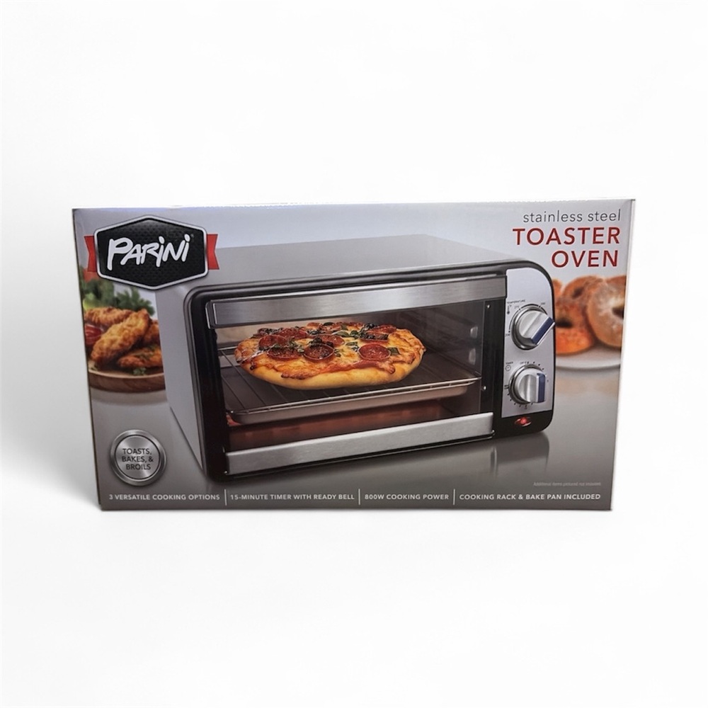 Parini Stainless Steel Toaster Oven - Silver